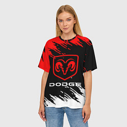 Футболка оверсайз женская DODGE, цвет: 3D-принт — фото 2