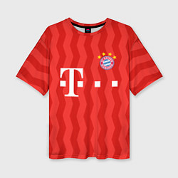 Футболка оверсайз женская FC Bayern Munchen униформа, цвет: 3D-принт