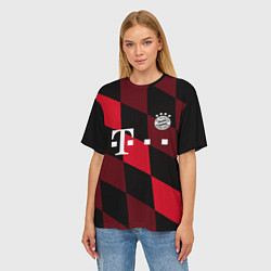 Футболка оверсайз женская ФК Бавария Мюнхен, цвет: 3D-принт — фото 2