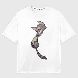 Футболка оверсайз женская Милый котя, цвет: 3D-принт