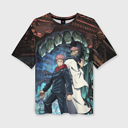 Футболка оверсайз женская Jujutsu Kaisen Sukuna подземелье, цвет: 3D-принт