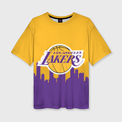 Футболка оверсайз женская LOS ANGELES LAKERS, цвет: 3D-принт