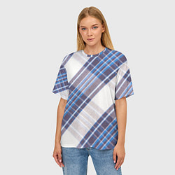 Футболка оверсайз женская Шотландка Z, цвет: 3D-принт — фото 2