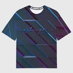 Женская футболка оверсайз Cyberpunk 2077