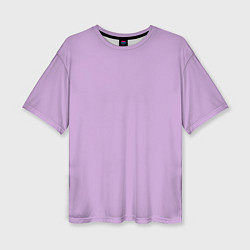 Женская футболка оверсайз Глициниевый цвет без рисунка