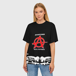 Футболка оверсайз женская ГРАЖДАНСКАЯ ОБОРОНА,, цвет: 3D-принт — фото 2