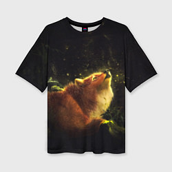 Футболка оверсайз женская Лисица, цвет: 3D-принт