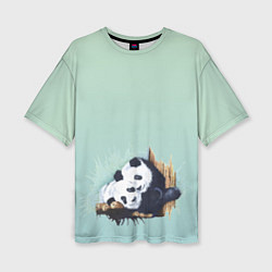 Футболка оверсайз женская Акварельные панды, цвет: 3D-принт