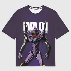 Футболка оверсайз женская EVA-01, цвет: 3D-принт