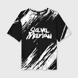 Футболка оверсайз женская SLAVA MARLOW СЛАВА МАРЛОУ, цвет: 3D-принт