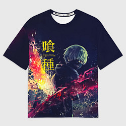 Футболка оверсайз женская Канеки Кен Токийский гуль, цвет: 3D-принт