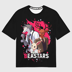Женская футболка оверсайз BEASTARS Легоши, Луи и Хару