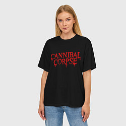 Футболка оверсайз женская Cannibal Corpse, цвет: 3D-принт — фото 2