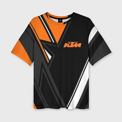 Футболка оверсайз женская KTM КТМ, цвет: 3D-принт