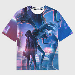 Футболка оверсайз женская DEATH NOTE ТЕТРАДЬ СМЕРТИ, цвет: 3D-принт