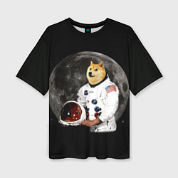 Футболка оверсайз женская Доги Космонавт, цвет: 3D-принт