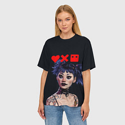 Футболка оверсайз женская Love, Death and Robots Lora Z, цвет: 3D-принт — фото 2