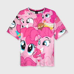 Женская футболка оверсайз Pinkie Pie pattern