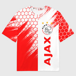Футболка оверсайз женская FC AJAX AMSTERDAM ФК АЯКС, цвет: 3D-принт