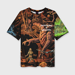 Женская футболка оверсайз Dungeons and Dragons Схватка