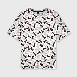 Женская футболка оверсайз Шахматные Фигуры