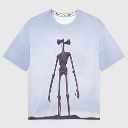 Футболка оверсайз женская Сиреноголовый Скелет Хоррор, цвет: 3D-принт