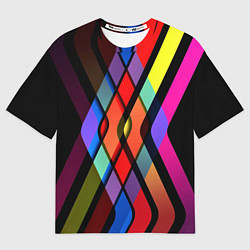 Футболка оверсайз женская Пересечение, цвет: 3D-принт
