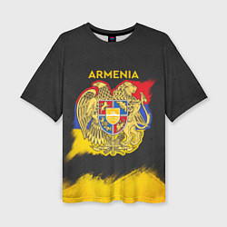 Футболка оверсайз женская Yellow and Black Armenia, цвет: 3D-принт