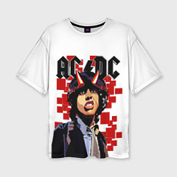 Женская футболка оверсайз ACDC Ангус Янг