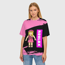 Футболка оверсайз женская BARBIE ROBLOX РОБЛОКС Z, цвет: 3D-принт — фото 2