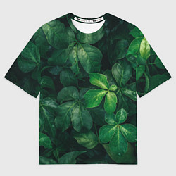 Футболка оверсайз женская Тропическая листва Тропики Z, цвет: 3D-принт