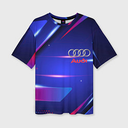 Футболка оверсайз женская Ауди Audi синива, цвет: 3D-принт
