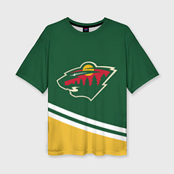 Женская футболка оверсайз Minnesota Wild NHL