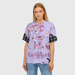 Футболка оверсайз женская Klee Genshin Impact, цвет: 3D-принт — фото 2