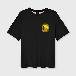 Женская футболка оверсайз GOLDEN STATE WARRIORS BLACK STYLE