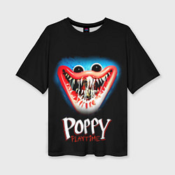 Женская футболка оверсайз Poppy Playtime: Huggy Wuggy