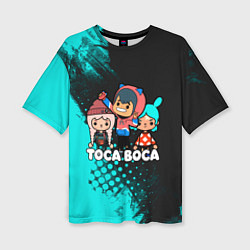 Женская футболка оверсайз Toca Boca Рита и Леон