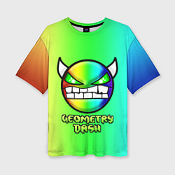 Футболка оверсайз женская Geometry Dash, цвет: 3D-принт