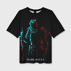 Женская футболка оверсайз Dark Souls NEON Силуэт