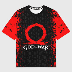 Футболка оверсайз женская GOD OF WAR КРАТОС ЛОГО, цвет: 3D-принт
