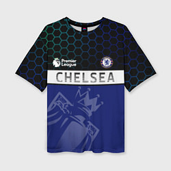 Футболка оверсайз женская FC Chelsea London ФК Челси Лонон, цвет: 3D-принт