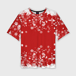 Женская футболка оверсайз Вечный снегопад