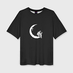 Женская футболка оверсайз Кофе на Луне