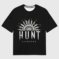 Женская футболка оверсайз Колесо охоты