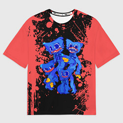 Футболка оверсайз женская HUGGY WUGGY - ХАГГИ ВАГГИ - POPPY PLAYTIME, цвет: 3D-принт