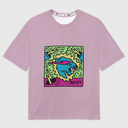 Футболка оверсайз женская Mr Beast Drawing Full Print, цвет: 3D-принт