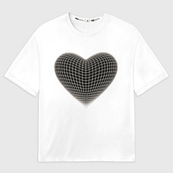 Футболка оверсайз женская HEART PRINT, цвет: 3D-принт