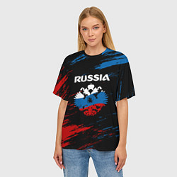 Футболка оверсайз женская Russia Герб в стиле, цвет: 3D-принт — фото 2