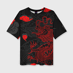 Женская футболка оверсайз Дракон Китайский дракон