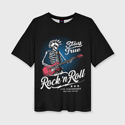Женская футболка оверсайз Rock-n-Roll Punk